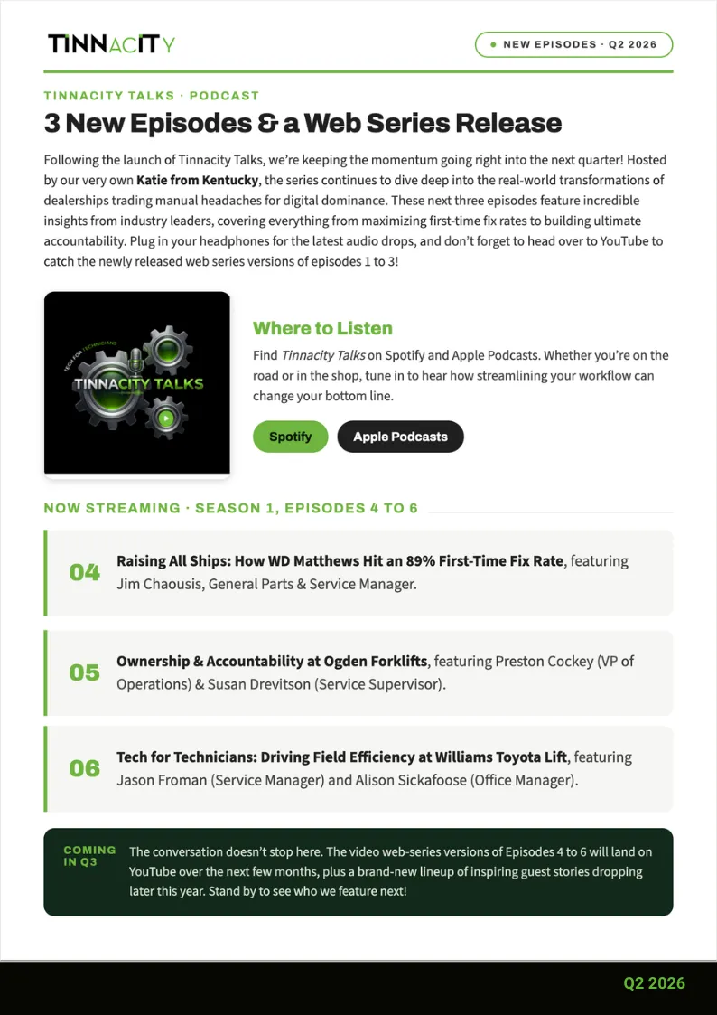 A page on three new Tinnacity Talks episodes and the web series release