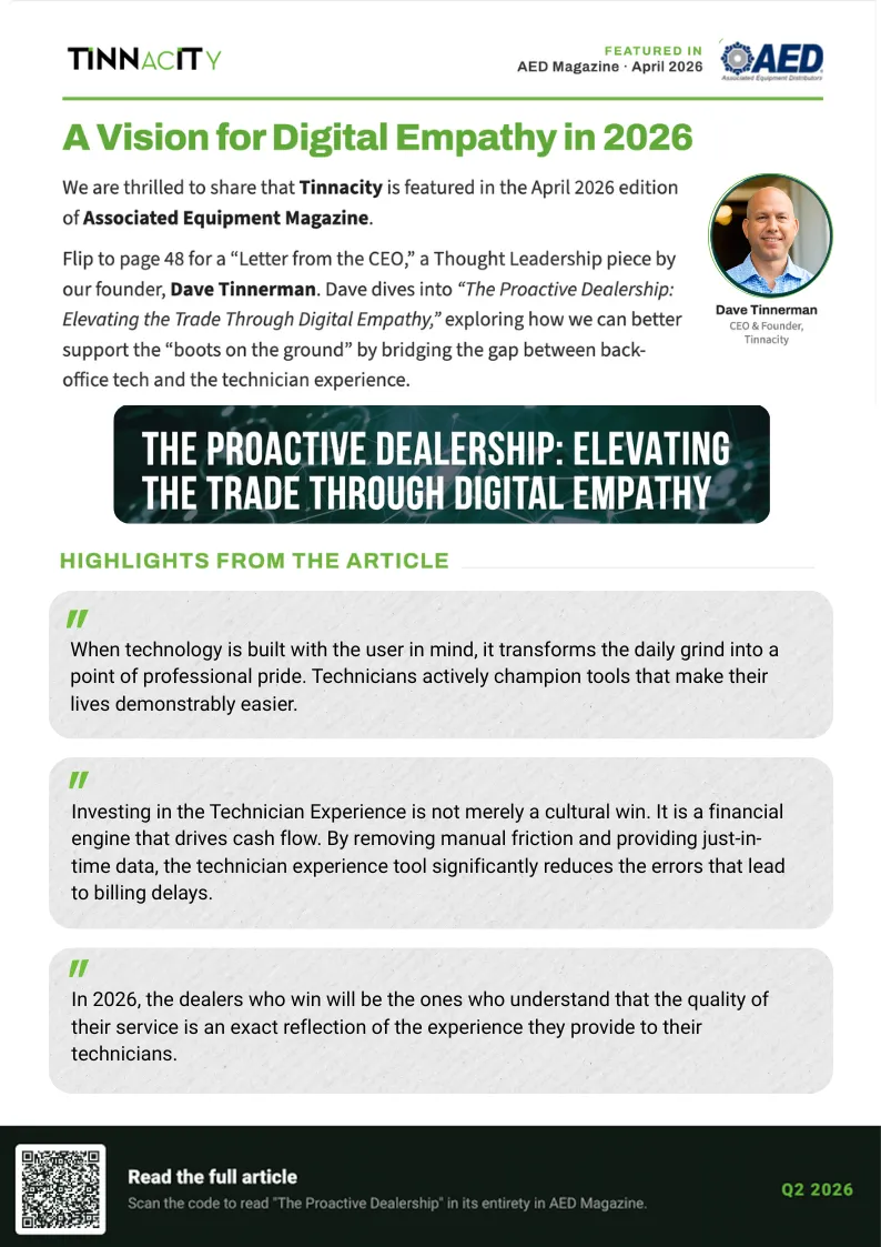 A page on the AED Magazine feature, with three pulled quotes from the article