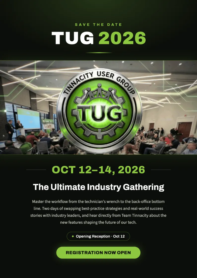 The back page: save the date for TUG 2026, October 12 to 14, registration now open